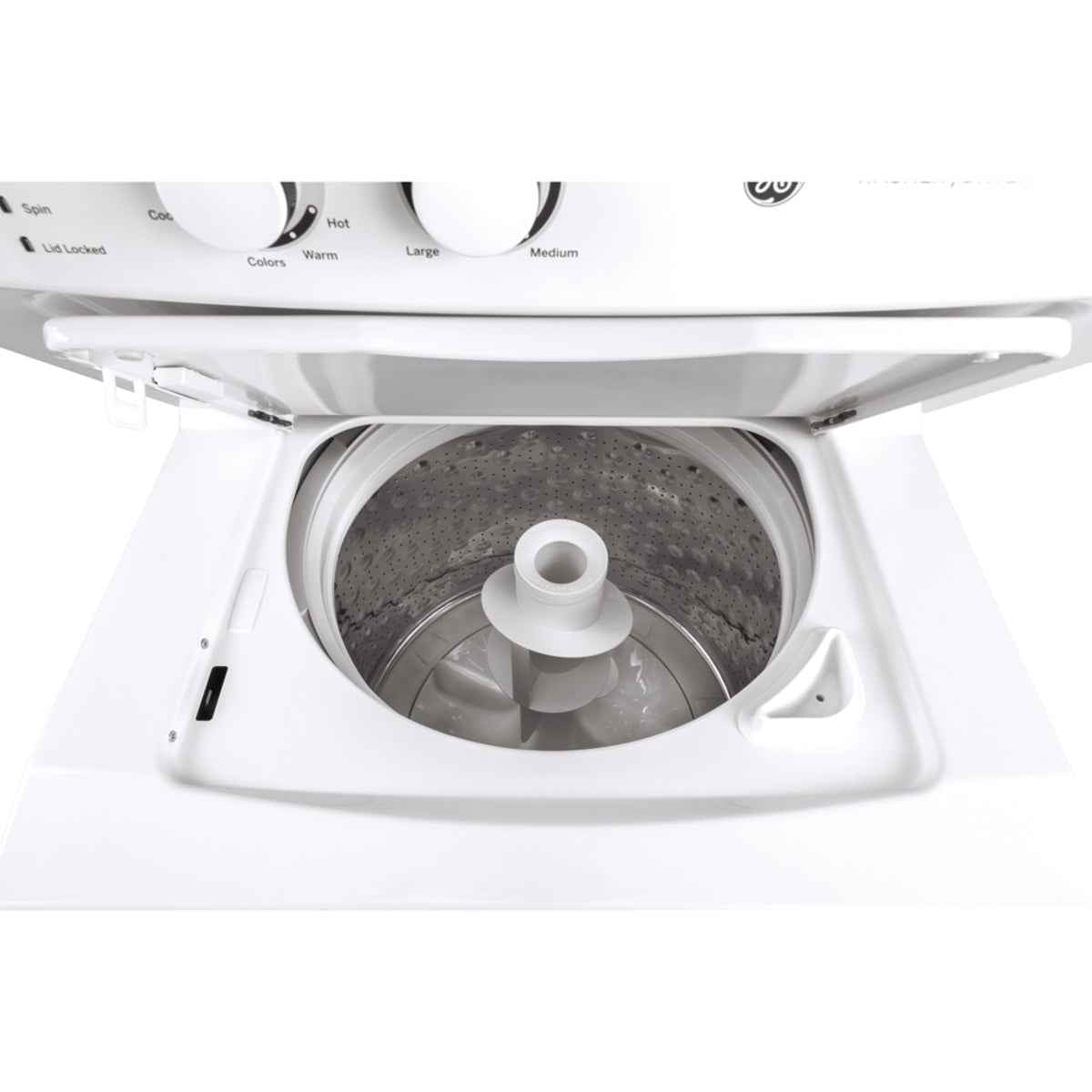 GE® Electric Unitized Spacemaker® Washer & Dryer – 4.4 Cu. Ft. Washer / 5.9 Cu. Ft. Dryer White