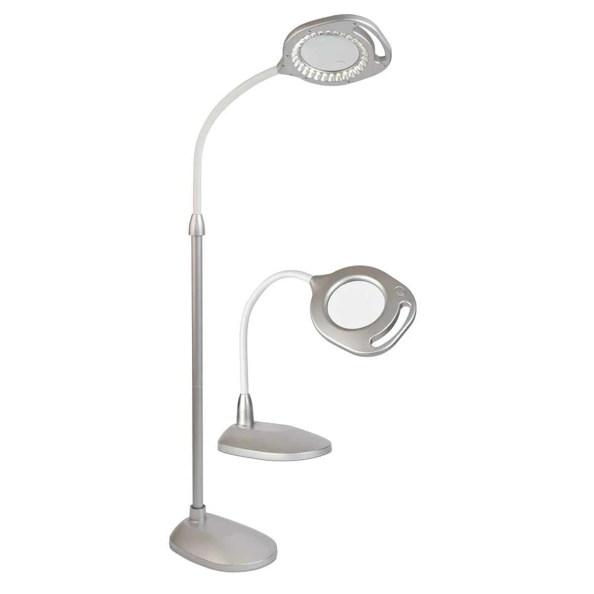 OttLite 2-in-1 LED Magnifier Floor & Table Light – Bright Adjustable Lighting