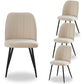 Wulin Fabric Dining Chair, 2-Pack Beige– Modern Upholstered Seating for Dining Room
