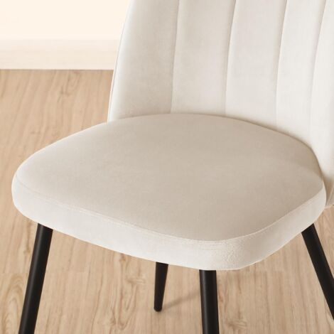 Wulin Fabric Dining Chair, 2-Pack Beige– Modern Upholstered Seating for Dining Room