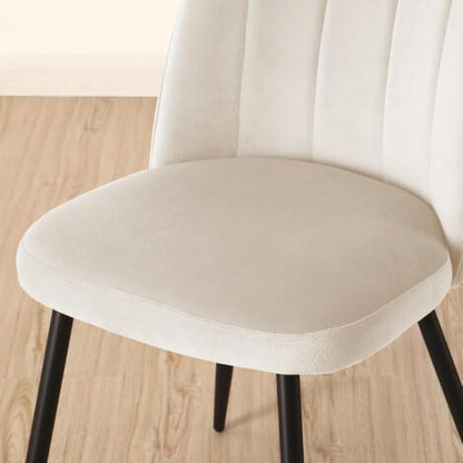 Wulin Fabric Dining Chair, 2-Pack Beige– Modern Upholstered Seating for Dining Room