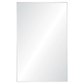 Mallory Rectangular Mirror – Polished Stainless-Steel Frame, 24″ x 36″, Vertical or Horizontal Mounting