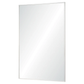 Mallory Rectangular Mirror – Polished Stainless-Steel Frame, 24″ x 36″, Vertical or Horizontal Mounting