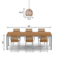 15.5" Ames Metal & Woven Hemp Rope Hanging Pendant Light – Rustic Brown Ceiling Fixture