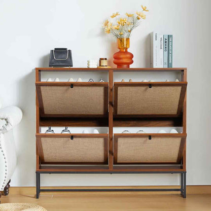 16 Pair Shoe Storage – Space-Saving Organizer for Closet & Entryway