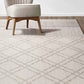 Oraya Ajene Ivory 6'6" x 9' Area Rug – Elegant Neutral Rug for Living Room, Dining Room & Bedroom