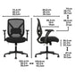 True Innovations Black Mesh Chair with Flip-Back Arms – Ergonomic Office Seating
