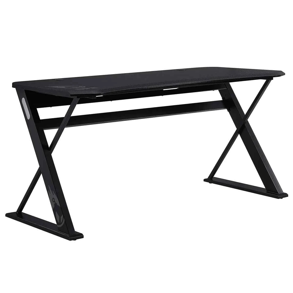 Radius 151.4 cm (59.6 in.) Gaming Desk – Ergonomic Gaming Workstation with Storage