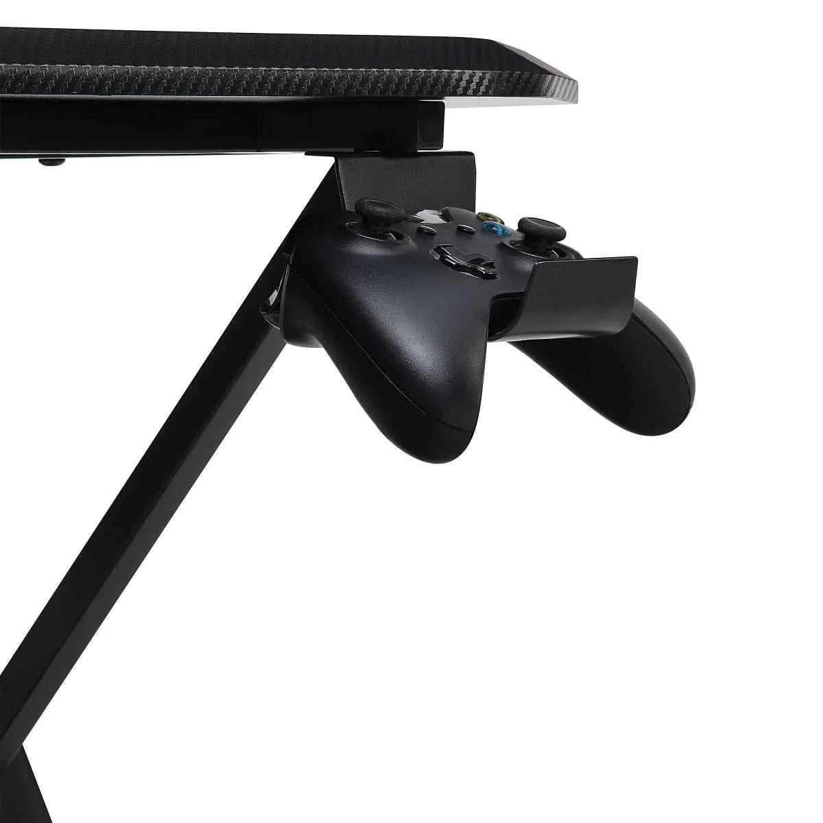 Radius 151.4 cm (59.6 in.) Gaming Desk – Ergonomic Gaming Workstation with Storage