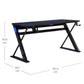 Radius 151.4 cm (59.6 in.) Gaming Desk – Ergonomic Gaming Workstation with Storage