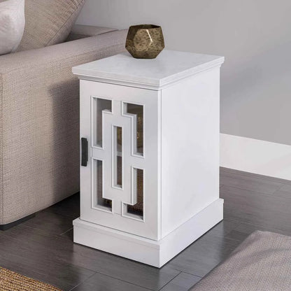 Tresanti Kerrigan Side Table – Modern Accent Table with Storage & Charging Ports