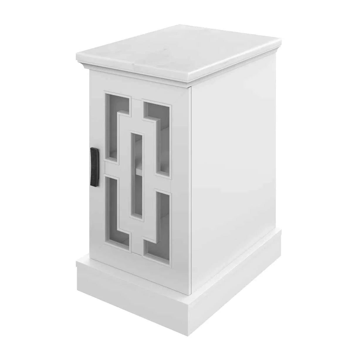 Tresanti Kerrigan Side Table – Modern Accent Table with Storage & Charging Ports