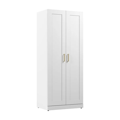 Bush Furniture Hampton Heights Tall Storage Cabinet with Doors & Shelves – Modern Pantry & Organizer