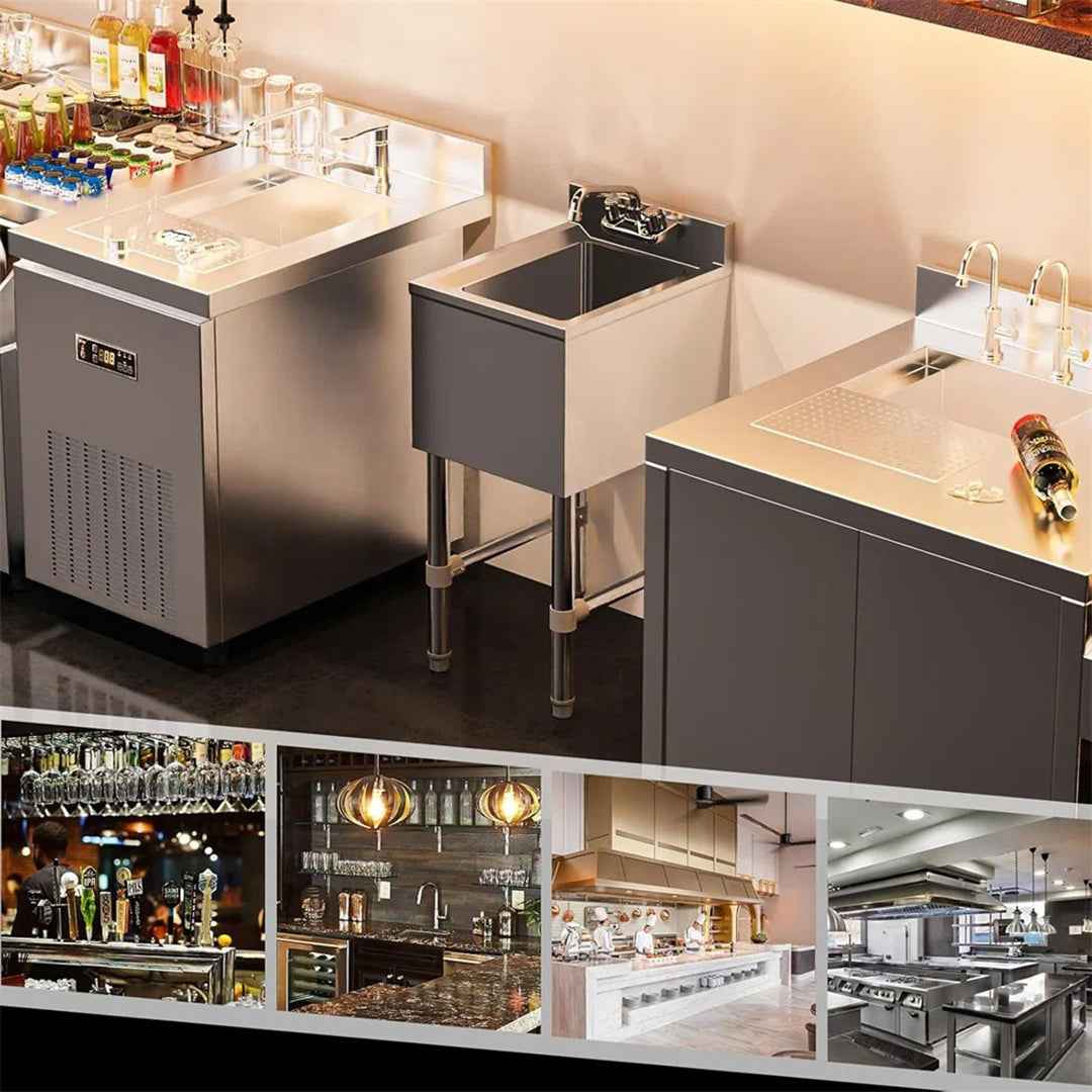 1 Compartment 304 Stainless Steel Bar Sink – Durable & Easy-to-Clean Kitchen Accessory