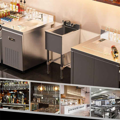 1 Compartment 304 Stainless Steel Bar Sink – Durable & Easy-to-Clean Kitchen Accessory