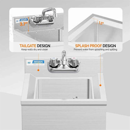 1 Compartment 304 Stainless Steel Bar Sink – Durable & Easy-to-Clean Kitchen Accessory