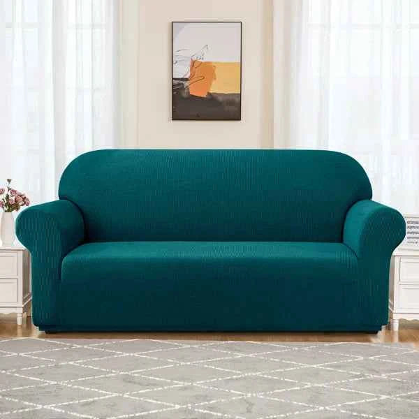 Jacquard High Stretch Box Cushion Sofa Slipcover – 1 Piece Durable & Stylish Cover