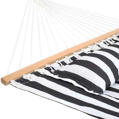 2-Person Quilted Polyester Spreader Bar Hammock – Comfortable & Durable Outdoor Relaxation