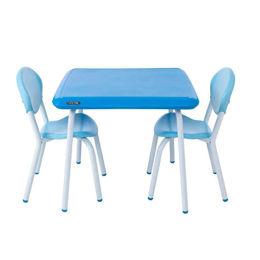Lifetime Essential Children’s Square Table & 2 Chair Set – Durable Kids’ Furniture