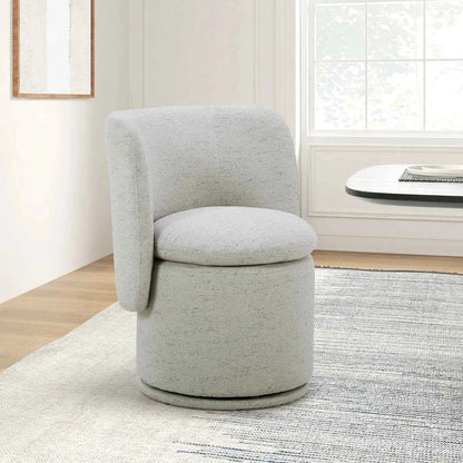 Aiden & Ivy Grey Fabric Armless Swivel Dining Chair – Modern Comfort & Style