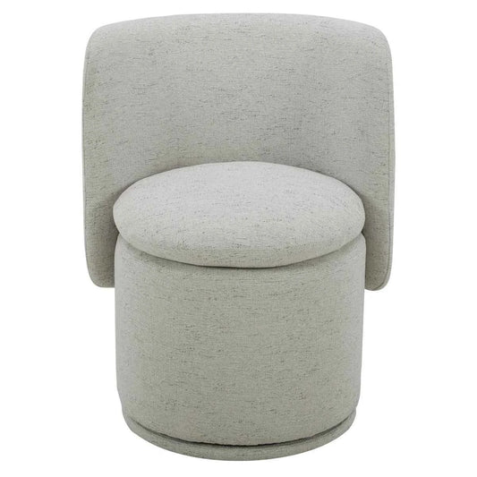 Aiden & Ivy Grey Fabric Armless Swivel Dining Chair – Modern Comfort & Style