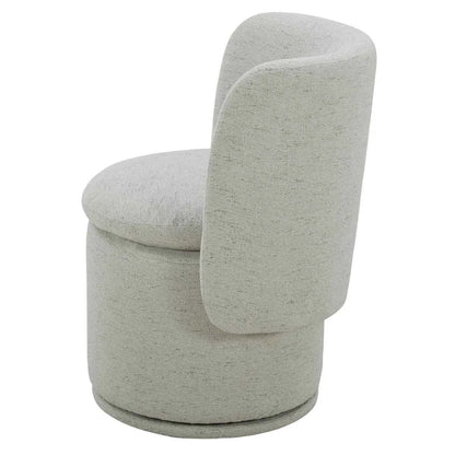 Aiden & Ivy Grey Fabric Armless Swivel Dining Chair – Modern Comfort & Style