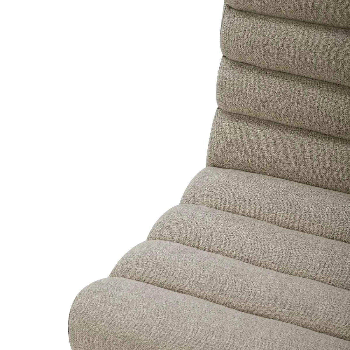 Aiden & Ivy Fabric Armless Dining Chair with Casters – Modern Rolling Accent Chair