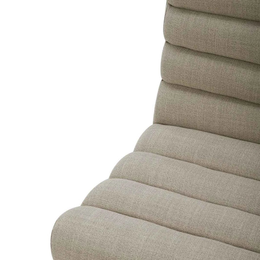 Aiden & Ivy Fabric Armless Dining Chair with Casters – Modern Rolling Accent Chair