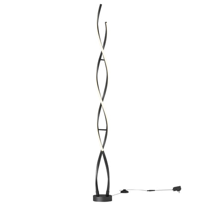 Swirl LED Floor Lamp – Modern Twist Design with Foot Dimmer (59.75 in.)