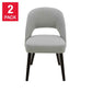 Gilman Creek Kobe Fabric Dining Chair Gery, 2-Pack – Modern Upholstered Dining Seating