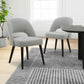 Gilman Creek Kobe Fabric Dining Chair Gery, 2-Pack – Modern Upholstered Dining Seating