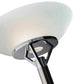 Expo Floor Lamp – Brushed Steel with Frosted Glass Shade (71.5 in.)