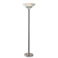 Expo Floor Lamp – Brushed Steel with Frosted Glass Shade (71.5 in.)