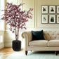 Faux Red Japanese Maple Tree 6.5 ft. – Lifelike Decorative Indoor Plant