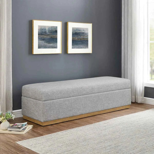 Henredon Fabric Storage Ottoman – Elegant Seating with Hidden Storage