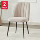 Wulin Fabric Dining Chair, 2-Pack Beige– Modern Upholstered Seating for Dining Room