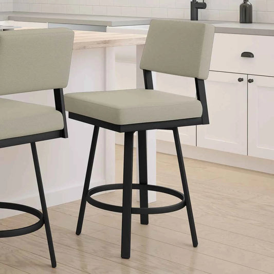 Amisco Avery Counter Stool – Modern Upholstered Swivel Bar Stool