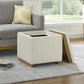 Thomasville Small Fabric Storage Ottoman – Compact Style with Hidden Storage