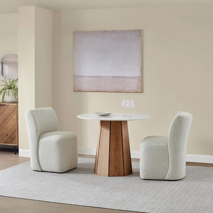 Woodstock, Ontario, appliances, furniture, home decor Blair Fabric Armless Dining Chair with Casters – Modern Upholstered Rolling Chair for Dining, Office, or Accent Seating