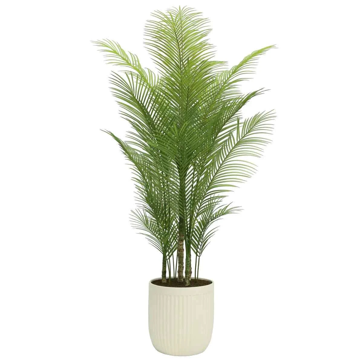 Faux Palm Tree – 2.0 m (6.5 ft.) Tall Artificial Indoor Plant with Planter