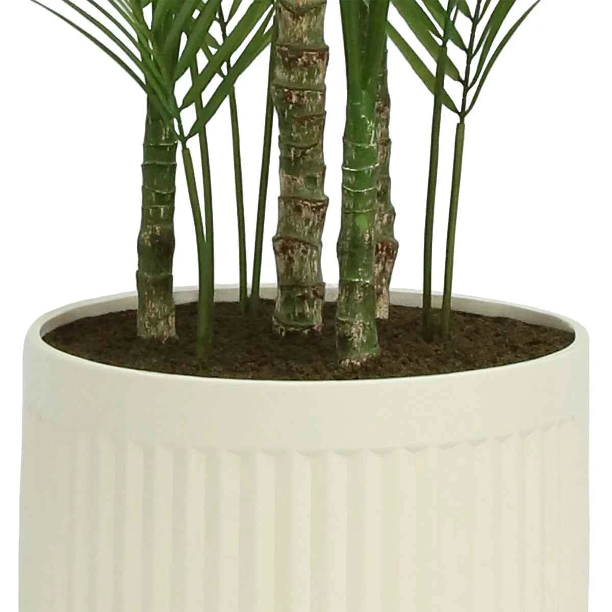 Faux Palm Tree – 2.0 m (6.5 ft.) Tall Artificial Indoor Plant with Planter