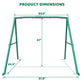 440lbs Extra Large Metal Swing Frame – Heavy Duty A-Frame with 5 Hanging Hooks