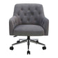 Aiden & Ivy Ray Fabric Swivel Office Chair – Grey Upholstered Desk Chair