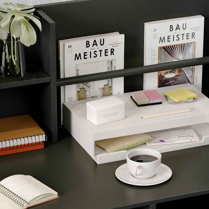 Wood Reception Desk 47.2" W Rectangular with Drawers & Cabinet – Professional Office Workspace