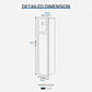 5.9" x 24.8" x 5.5" Recessed Toilet Paper Holder with Storage Cabinet – 304 Stainless Steel