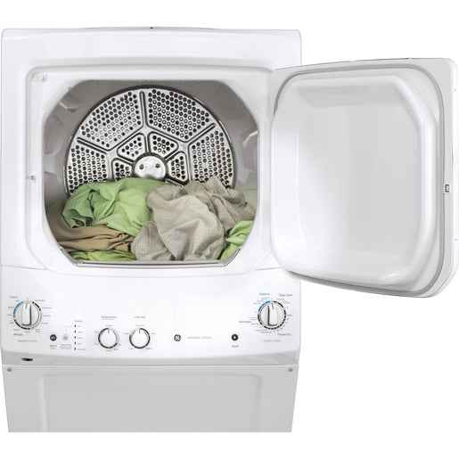 GE® Electric Unitized Spacemaker® Washer & Dryer – 4.4 Cu. Ft. Washer / 5.9 Cu. Ft. Dryer White