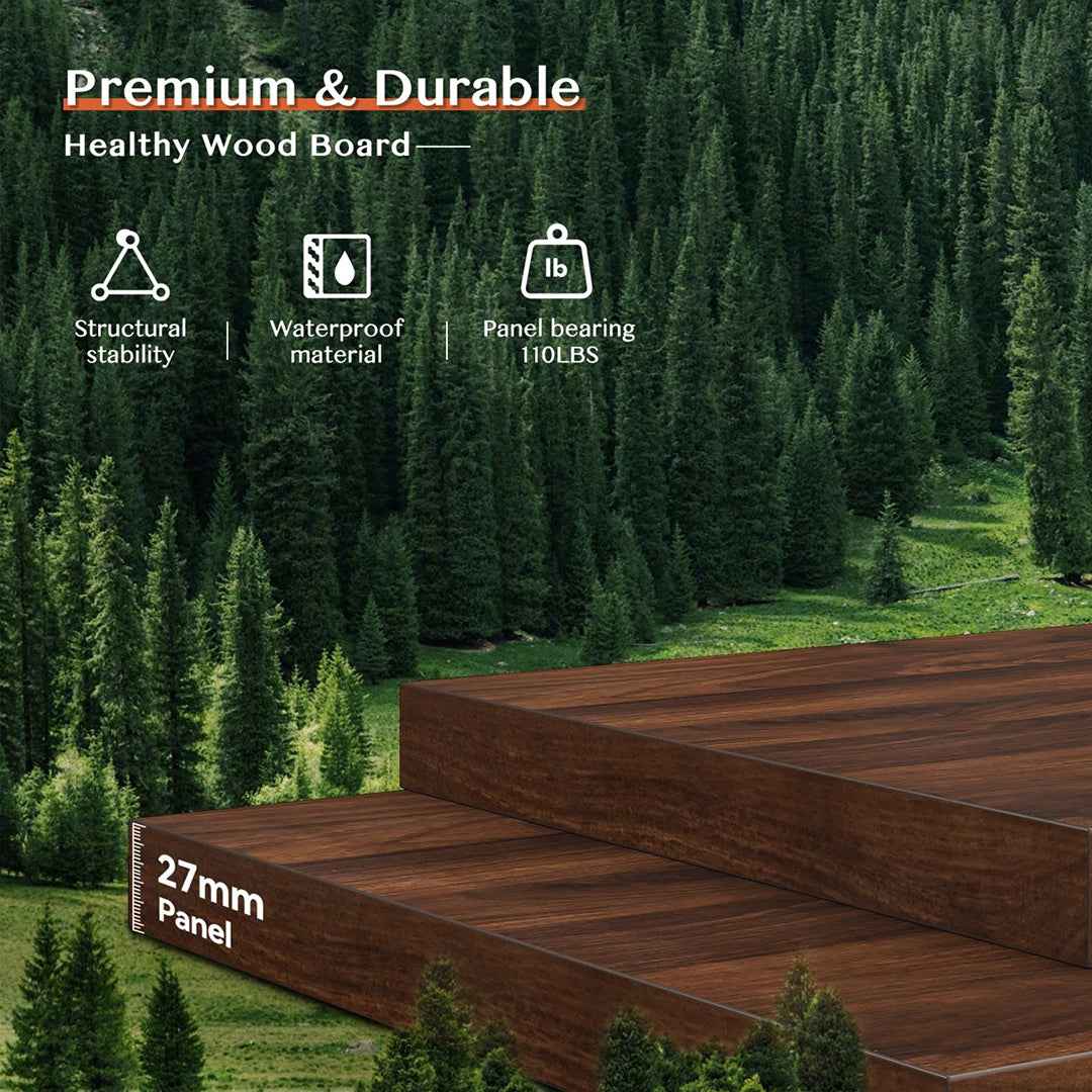 55" Farmhouse Computer Desk with Drawers, Monitor Shelf & Built-in Power Outlets – Home Office Desk
