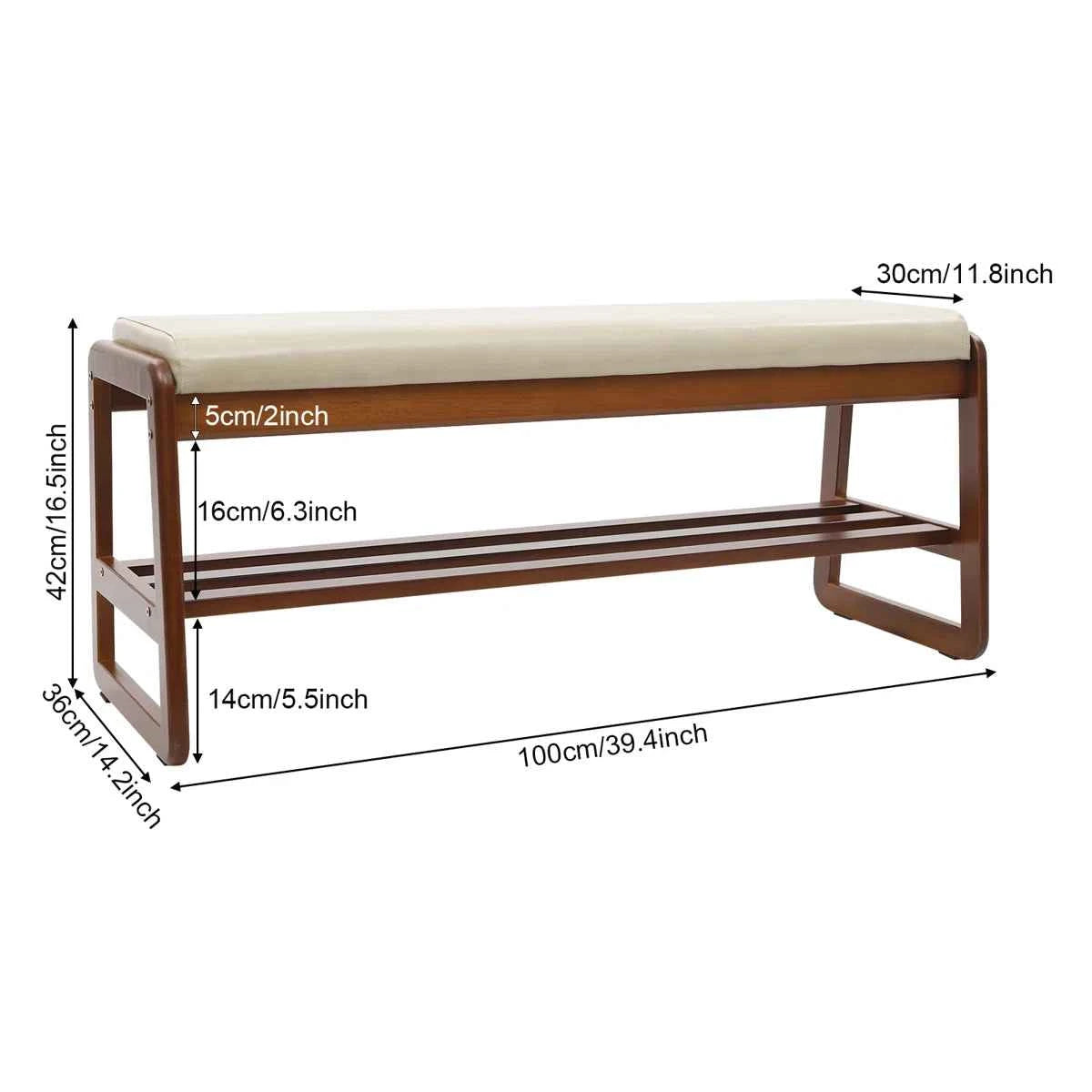 5 Pairs Shoe Storage Bench for Entryway – Space-Saving & Stylish Organizer