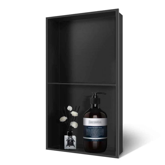 8 In. W X 24 In. H X 4 In. D Bathroom Shower Niche Standard Niche Over Mount Installation
