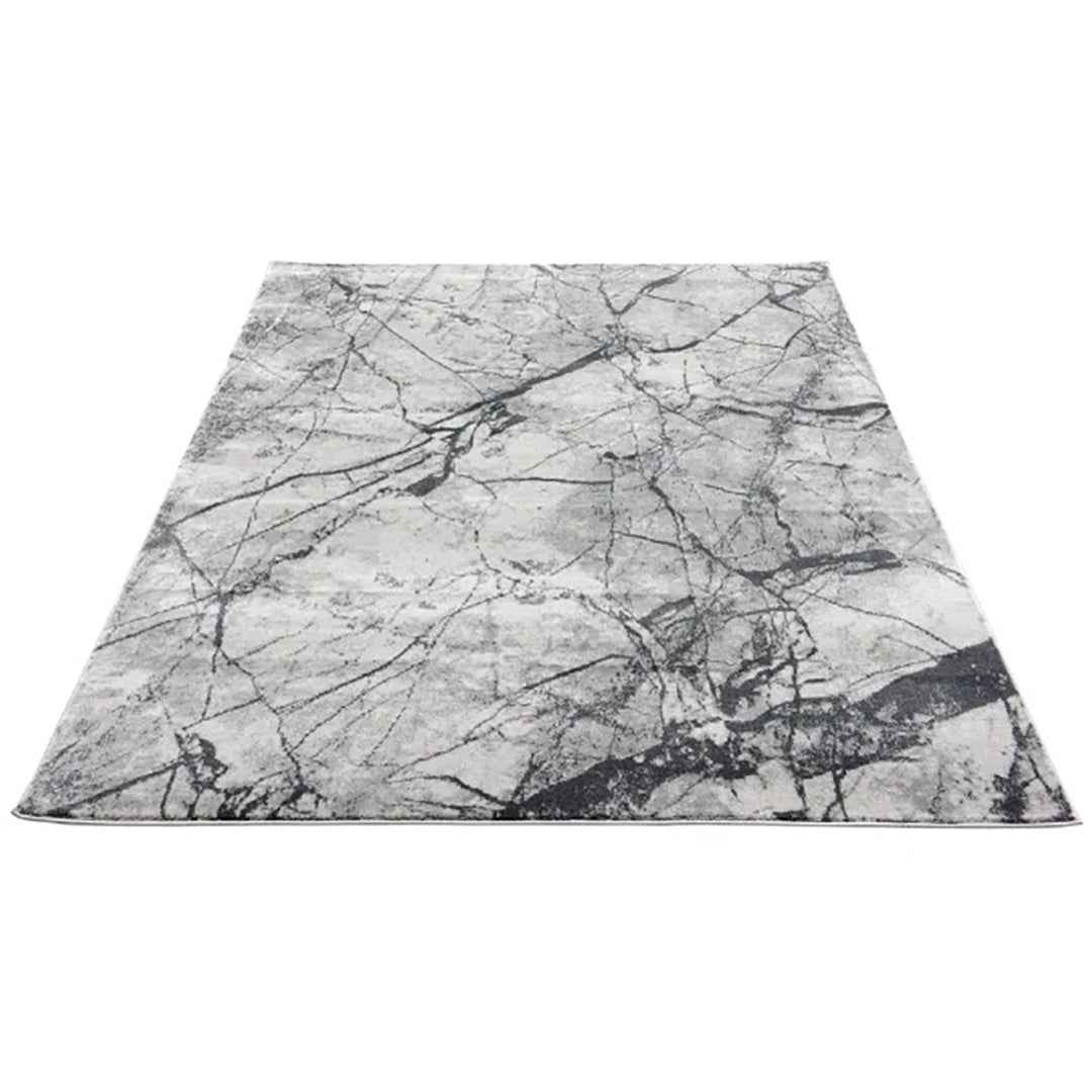 ADEN Nobel Grey 5' x 7' Area Rug – Modern Grey Decorative Floor Rug for Living Room & Bedroom
